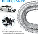 Air heater hose, 300 cm Ø 2.5 cm stainless steel exhaust pipe, parking heater pipe with 2 hose clamps, for parking heater 300CM