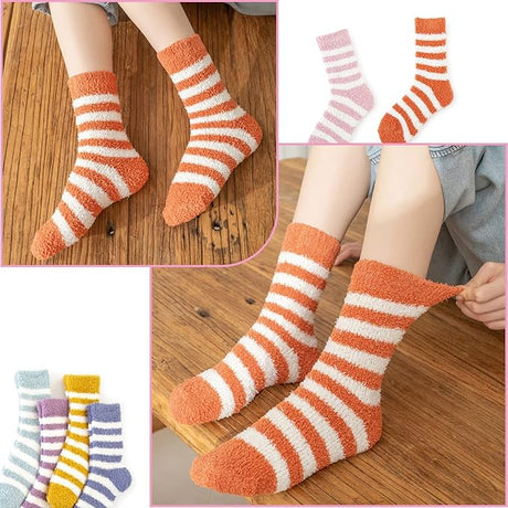 Pairs Warm Soft Socks Women, Sleep Socks for Women, Soft Microfiber Thick Soft Socks Women Size 36-40 for Winter_jarx