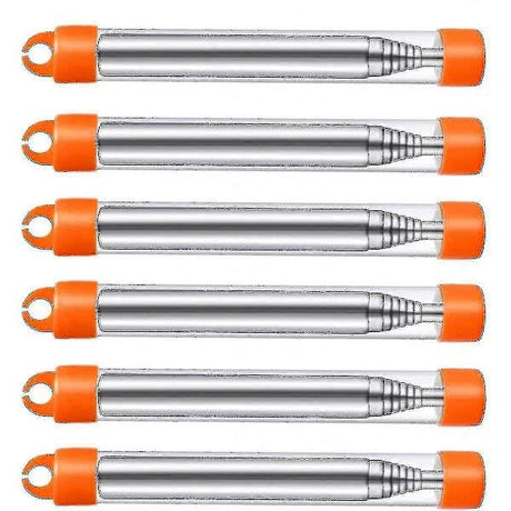 6-Pack Collapsible Stainless Steel Fire Bellows, Collapsible Outdoor Fire Bellows