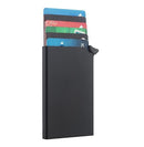 Card Holder Wallet, Men's Minimalist Slim Metal RFID Blocking Contactless Card Protector_ma