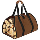 Canvas Firewood Basket, Canvas Firewood Bag, Water-Resistant Firewood Basket, Foldable Firewood Accessories, Perfect for Wood-Burning Stoves, Camping