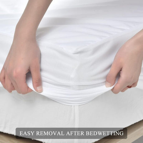 Waterproof Breathable Quiet Washable Mattress Protector for King Bed, 140 x 200 x 30cm