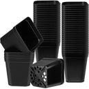 200 Pieces Seedling Pots, Nursery Pots, Reusable Plastic Square Seedling Pot Seedling Pots Transplanting Pot Growing Pot Planting, 7cm