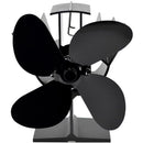 Fireplace and Stove Accessory, 6 Blades Wood Stove Fan, Stove Fan with Thermometer, Heat Powered Fireplace Fan for Wood Fireplace Gas Log Gas Stove