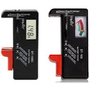 2 Pack Digital Battery Tester Voltage Checker and Power Level Checker Combo for AA AAA C D 9V 1.5V Button Cell Battery