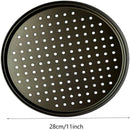 Pizza Punch Pan Carbon Steel Multi Purpose Perforated Oven Dish Non Stick Pizza Tray Pizza Trays Pastry, Pizza, Cake, Sandwiches, Sausage, Patties