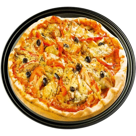 Pizza Punch Pan Carbon Steel Multi Purpose Perforated Oven Dish Non Stick Pizza Tray Pizza Trays Pastry, Pizza, Cake, Sandwiches, Sausage, Patties