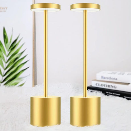 2 Pack Wireless LED Touch Bedside Lamps USB Rechargeable 3600mAh with 3 Color Temperatures