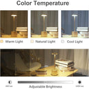 2 Pack Wireless LED Touch Bedside Lamps USB Rechargeable 3600mAh with 3 Color Temperatures