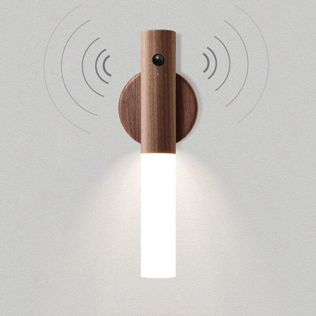 Lighting Wood Wall Light Battery LED Children s Night Light Wireless Motion Sensor Portable Vintage Closet Lamp USB Rechargeable Magnetic Night Lamp