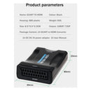 SCART to HDMI Converter 1080P 60Hz Analog to Digital Audio Video Adapter