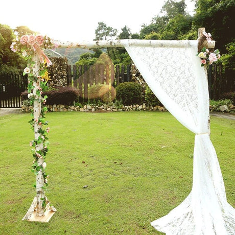 Rectangular Lace Tablecloth White, 150 x 300cm
