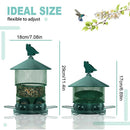 Metal Bird Feeder, Squirrel Resistant Hanging Bird Feeder with 4lbs Seed Capacity for Outdoor Garden Decor, Attracts Birds