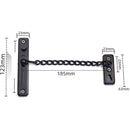 Door Chains, Anti Theft Door Chain Lock, Stainless Steel Door Security Chain Door Latch Lock Home Hotel, Black