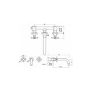 Basin Mixer Tap Matte Black Wall Mounted Bathroom Faucet Double Handle Brass Basin Mixer with Rough inch Valve Included