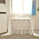 Rectangular Lace Tablecloth White, 150 x 300cm