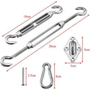 Triangular, Square and Rectangle Shade Sail Fixing Kit 304 Stainless Steel Shade Cloth Fixing Accessories Kit, Solar Shade Sail Mounting Kit, 8mm
