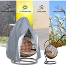 Hanging Chair Cover, Hanging Armchair Cover, Protective Cover for Egg Chair, Waterproof Furniture Cover with Zipper, Gray, 190 x 115cm