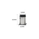 4 Pack Stainless Steel Adjustable Height Furniture Legs for Sofa Table Cabinets, 8cm
