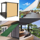 Rectangular Waterproof Shade Sail 98 UV Ray Protection Canvas Shade Sail, with Ropes for Outdoors, Garden and Terrace, Beige, 2 x 3 M, 1.5 M