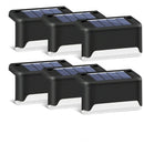 16 Pack Solar Patio Lights Waterproof LED Deck Lights for Patio Stairs Garden Pathway, Black Shell White Light