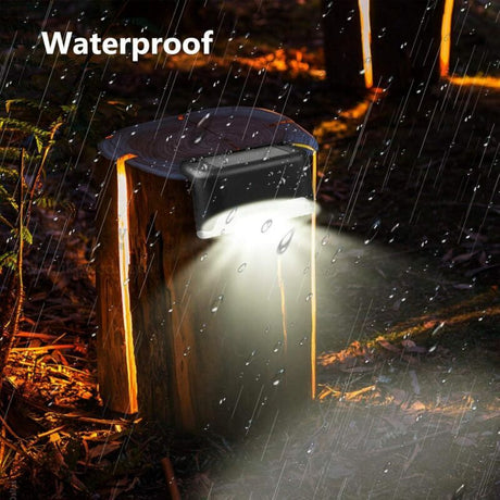 16 Pack Solar Patio Lights Waterproof LED Deck Lights for Patio Stairs Garden Pathway, Black Shell White Light