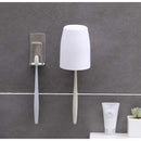 4 Pack Toothbrush Holder Stainless Steel Toothbrush Holders, Wall Mounted, Cups, Mugs, Toothbrush Holders, Waterproof and Self Adhesive, No Drilling