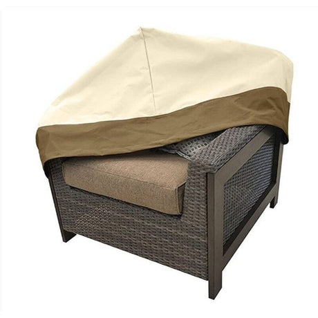 Waterproof Oxford Garden Bench Cover Anti UV Wind Protective Cover, Brown, 85 x 80 x 91.5cm