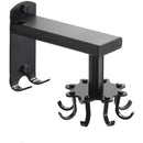 Rotating Wall Hook for Kitchen, 360 Rotatable Kitchen Utensil Holder, Wall Mounted Kitchen Utensil Holder with 8 Hooks for Bathroom and Kitchen, Black