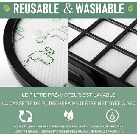 2 Pack Replacement Filters Compatible with Rowenta X Trem Power Cyclonic Vacuum Cleaner ZR006001 RO69xx RO72xx
