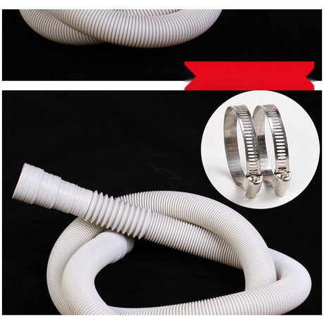 Corrugated Plastic Tube Washing Machine Drainage Extension Tube Gray, 2m