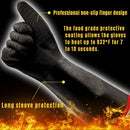 BBQ Gloves Waterproof Heat Resistant Turkey Fryer Cooking Gloves with Non Slip Textured Handle, 18 Inch