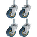 4 Pack 360 Furniture Casters M10 Heavy Duty Swivel Caster, 75mm