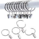30 Pieces Curtain, Curtain Rings with Clips, Strong Drapery Clips, Hooks on Tension Rod Holder
