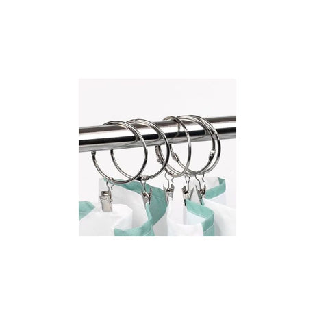 30 Pieces Curtain, Curtain Rings with Clips, Strong Drapery Clips, Hooks on Tension Rod Holder