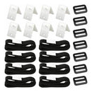 8 Pack Swimming Pool Solar Cover Fixing Kit, Nylon Adhesive Straps Fixing Plates Buckles for Solar Cover Fixing