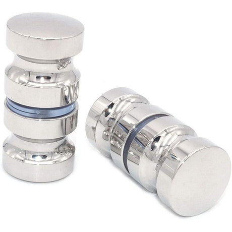 2 Pack 304 Stainless Steel Round Shower Door Knobs Polished Chrome
