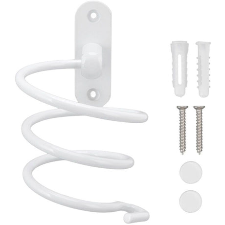 Multifunctional Spiral Hair Dryer Holder Wall Mounted Bathroom Hair Dryer Rack, Compatible with Most Hair Dryers