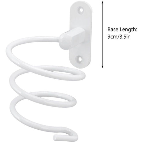 Multifunctional Spiral Hair Dryer Holder Wall Mounted Bathroom Hair Dryer Rack, Compatible with Most Hair Dryers