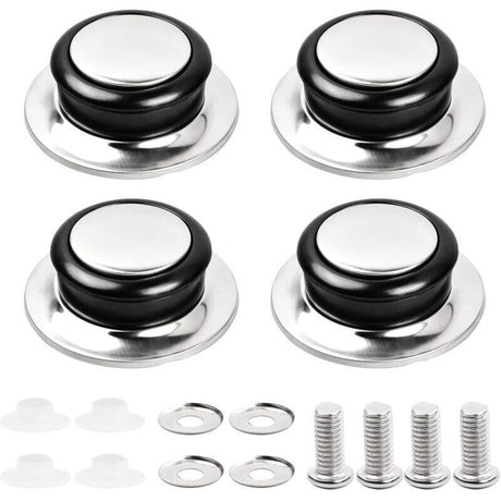 4 Pcs Pan Lid Handle Glass Lid Handle Stainless Steel Pan Lid Caps Handles Universal Pan Lid Handles