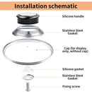 4 Pcs Pan Lid Handle Glass Lid Handle Stainless Steel Pan Lid Caps Handles Universal Pan Lid Handles