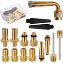 15 Pcs Bicycle Valve Adapter Set Reducer Tips Tire Inflator Adapter Set Ball Pump Needle Universal