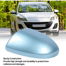 Replacement Rearview Mirror Cover Compatible with Mazda 2007-2014 Light Blue Right
