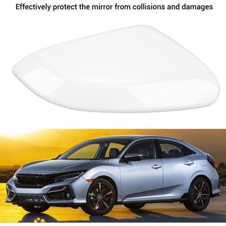 Rearview Mirror Cover with Reinforced Anti-Collision and Weather Resistant Protection Compatible with Honda Civic 2016-2021 White Right 76201 TBA A11