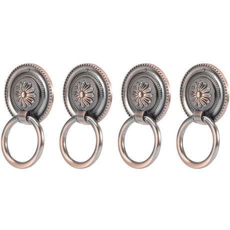 4 Pcs Antique Zinc Alloy Cabinet Door Handles Antique Bronze Hardware