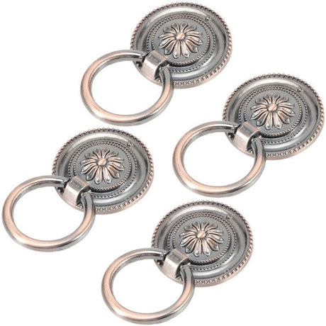 4 Pcs Antique Zinc Alloy Cabinet Door Handles Antique Bronze Hardware