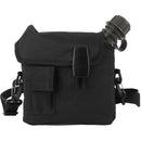 Outdoor Water Bottle Large Capacity Portable Flat Camping Water Bottle with Waist Bag for Outdoor Sports Hiking Black, 1.5 L