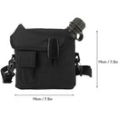 Outdoor Water Bottle Large Capacity Portable Flat Camping Water Bottle with Waist Bag for Outdoor Sports Hiking Black, 1.5 L