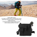 Outdoor Water Bottle Large Capacity Portable Flat Camping Water Bottle with Waist Bag for Outdoor Sports Hiking Black, 1.5 L