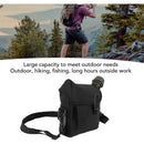 Outdoor Water Bottle Large Capacity Portable Flat Camping Water Bottle with Waist Bag for Outdoor Sports Hiking Black, 1.5 L